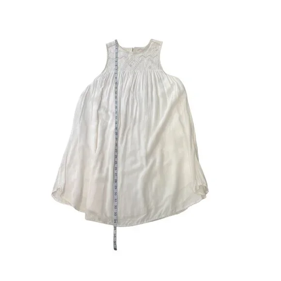 Wilfred White Sleeveless Embroidered Dress XS Lightweight Cotton - Picture 8 of 10